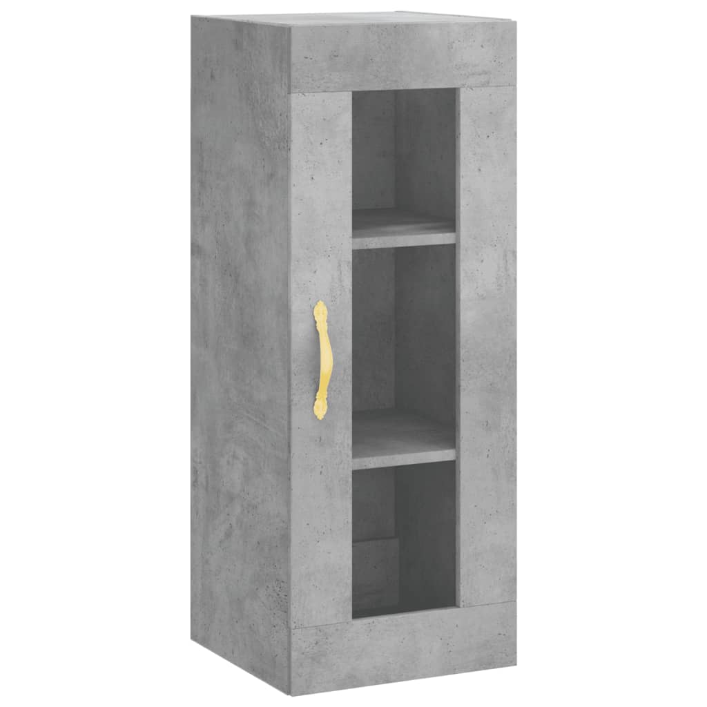 Highboard Concrete Grey 34.5x34x180 cm Engineered Wood