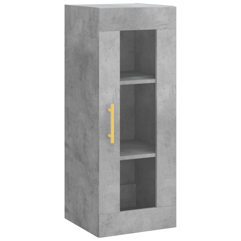 Highboard Concrete Grey 34.5x34x180 cm Engineered Wood