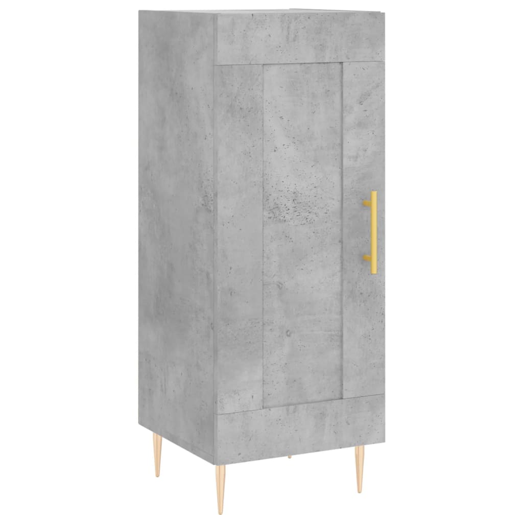 Highboard Concrete Grey 34.5x34x180 cm Engineered Wood