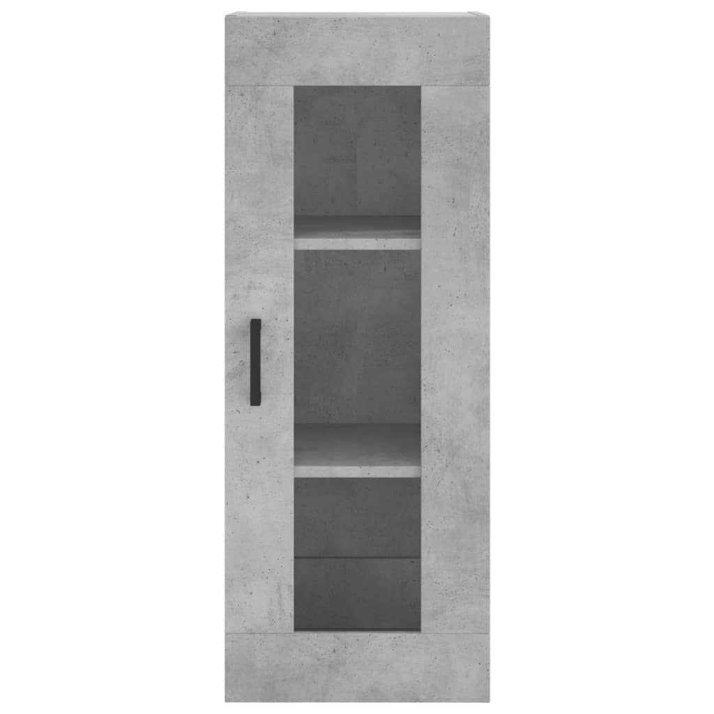 Highboard Concrete Grey 34.5x34x180 cm Engineered Wood