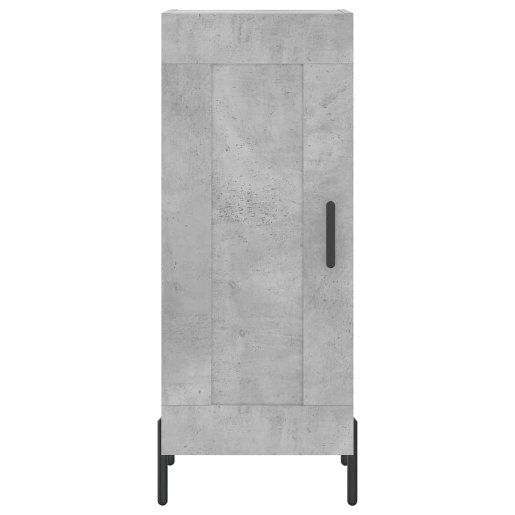 Highboard Concrete Grey 34.5x34x180 cm Engineered Wood