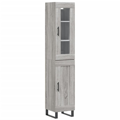 Highboard Grey Sonoma 34.5x34x180 cm Engineered Wood