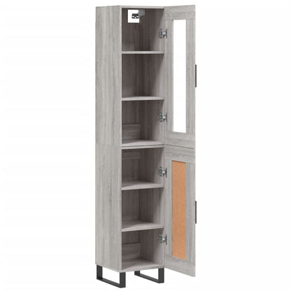 Highboard Grey Sonoma 34.5x34x180 cm Engineered Wood