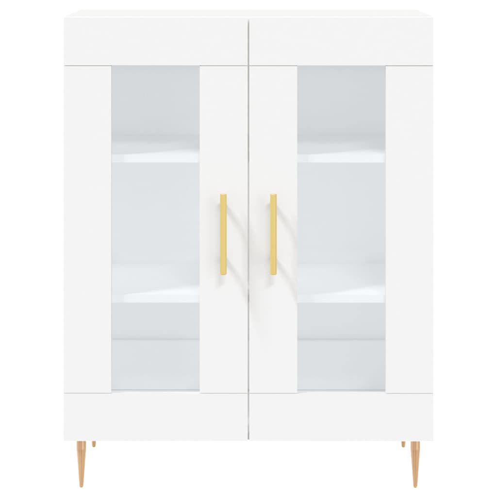 Highboard White 69.5x34x180 cm Engineered Wood