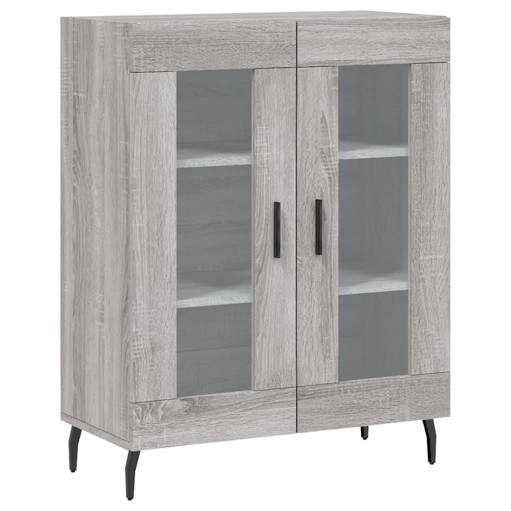 Highboard Grey Sonoma 69.5x34x180 cm Engineered Wood