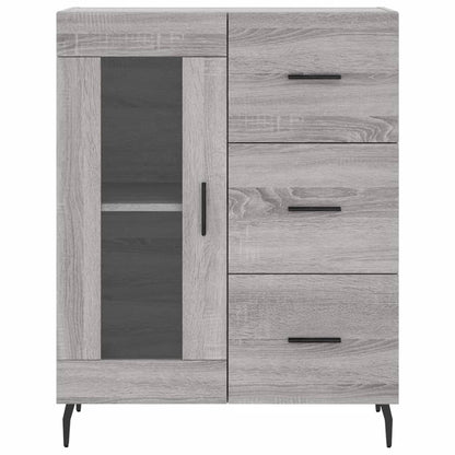 Highboard Grey Sonoma 69.5x34x180 cm Engineered Wood