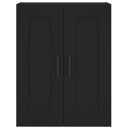 Highboard Black 69.5x34x180 cm Engineered Wood