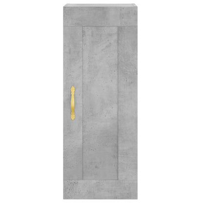 Highboard Concrete Grey 34.5x34x180 cm Engineered Wood