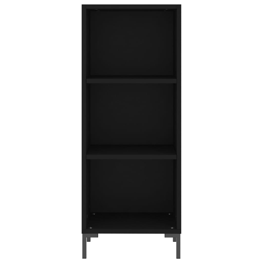 Highboard Black 34.5x34x180 cm Engineered Wood