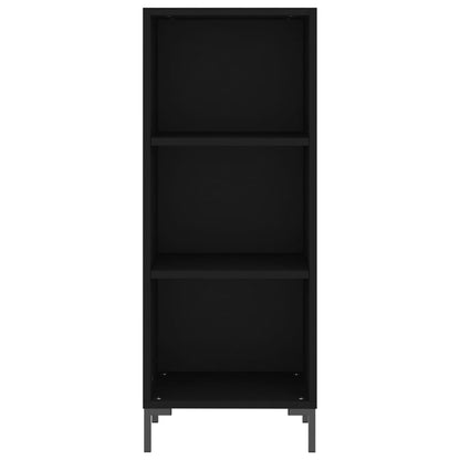 Highboard Black 34.5x34x180 cm Engineered Wood