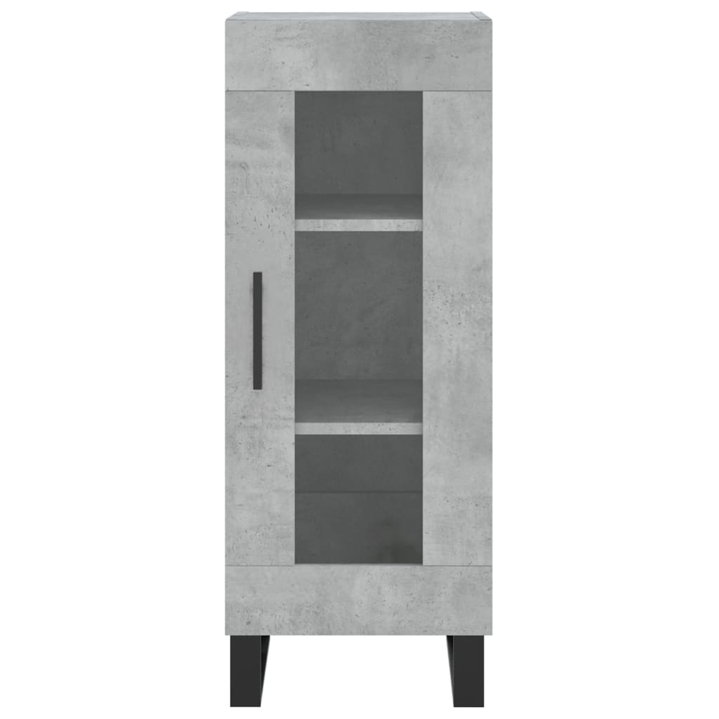 Highboard Concrete Grey 34.5x34x180 cm Engineered Wood