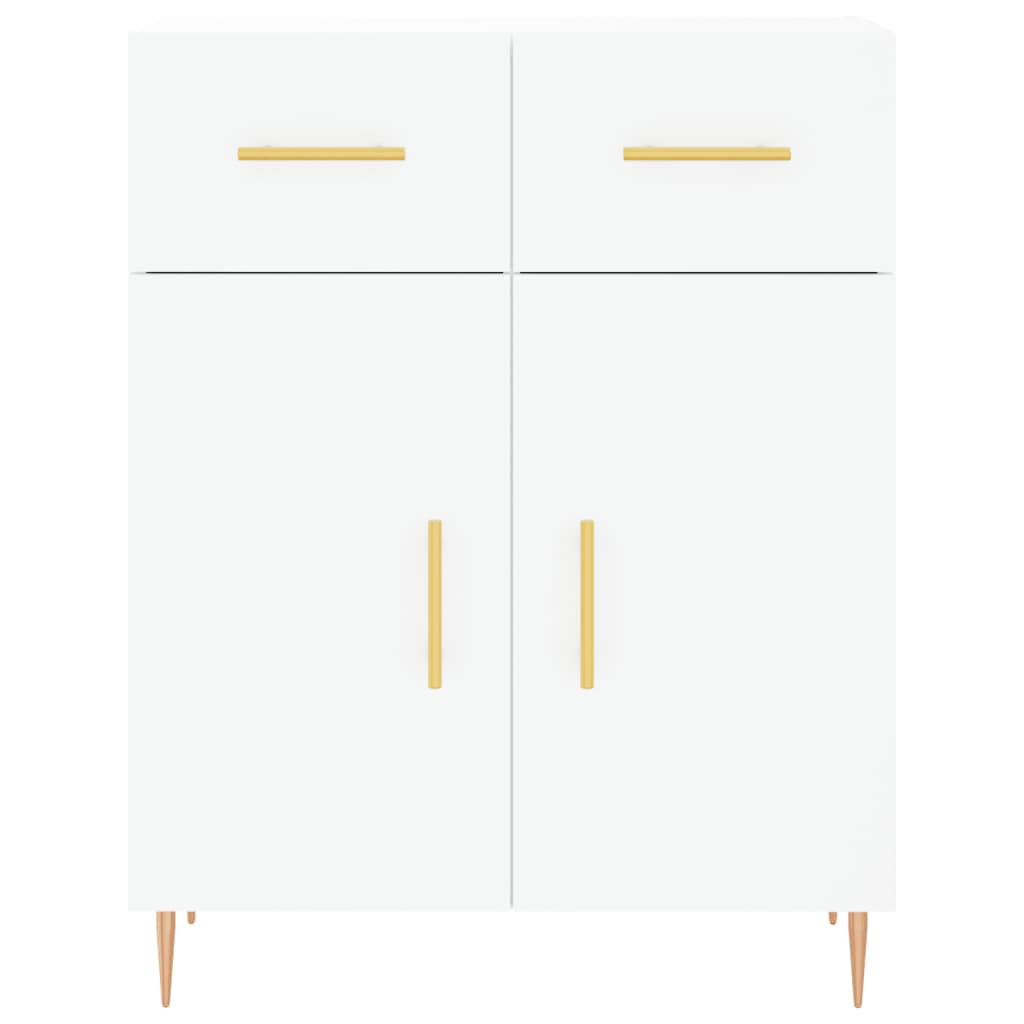 Highboard White 69.5x34x180 cm Engineered Wood