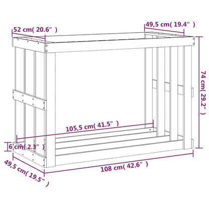 Outdoor Log Holder 108x52x74 cm Solid Wood Pine