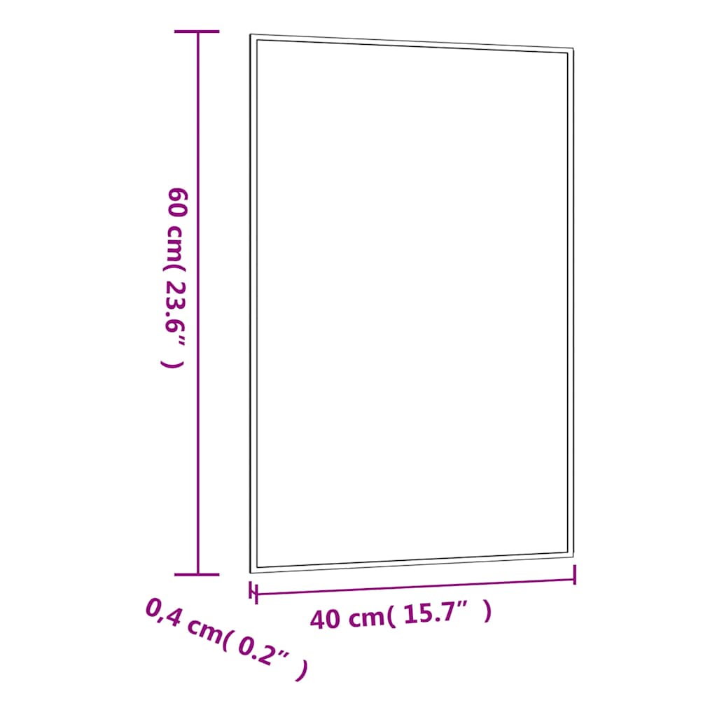 Wall Mirror 40x60 cm Glass Rectangle