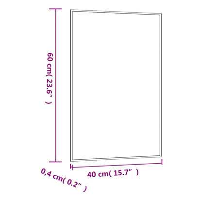 Wall Mirror 40x60 cm Glass Rectangle