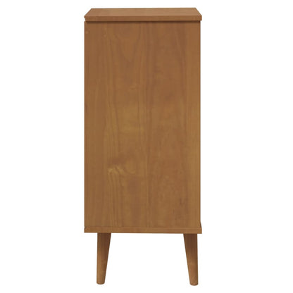 Drawer Cabinet MOLDE Brown 40x35x82 cm Solid Wood Pine