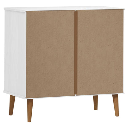 Drawer Cabinet MOLDE White 80x40x80 cm Solid Wood Pine