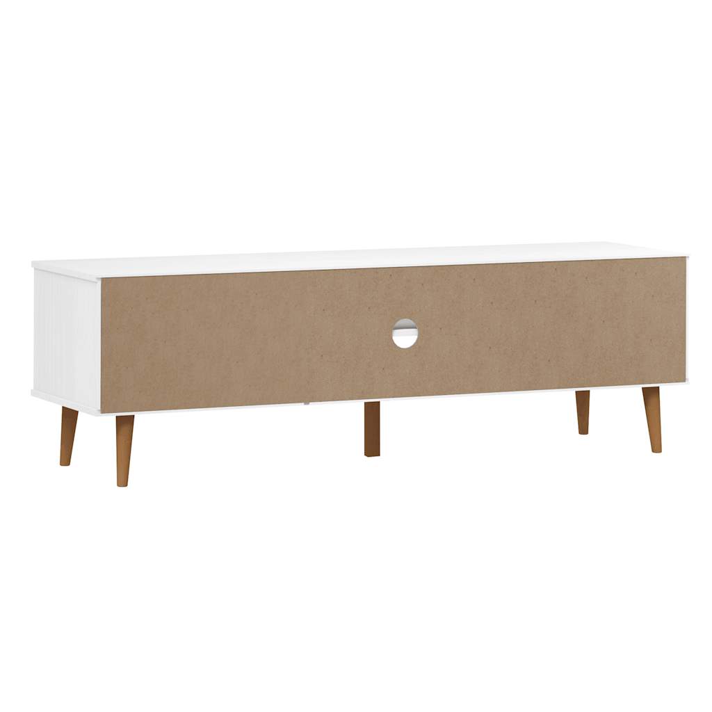 TV Cabinet MOLDE White 158x40x49 cm Solid Wood Pine