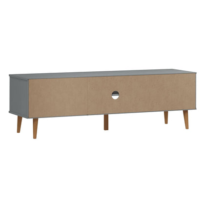 TV Cabinet MOLDE Grey 158x40x49 cm Solid Wood Pine