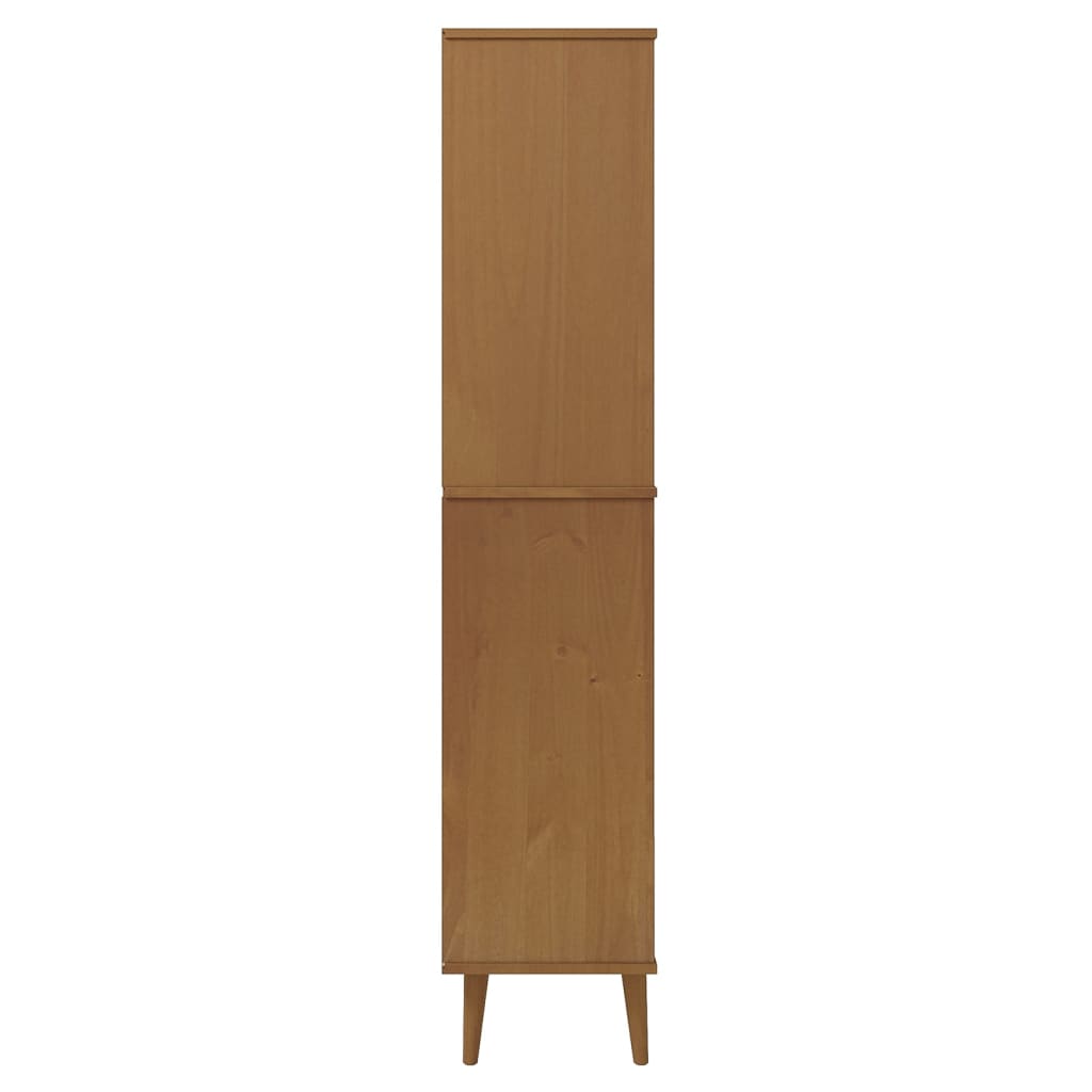 Bookcase MOLDE Brown 85x35x170,5 cm Solid Wood Pine