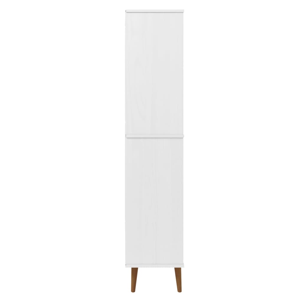 Bookcase MOLDE White 85x35x170,5 cm Solid Wood Pine