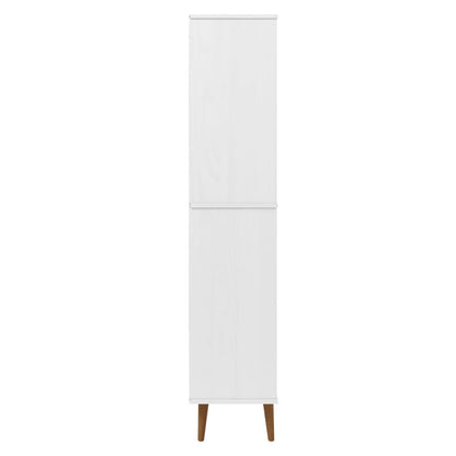 Bookcase MOLDE White 85x35x170,5 cm Solid Wood Pine