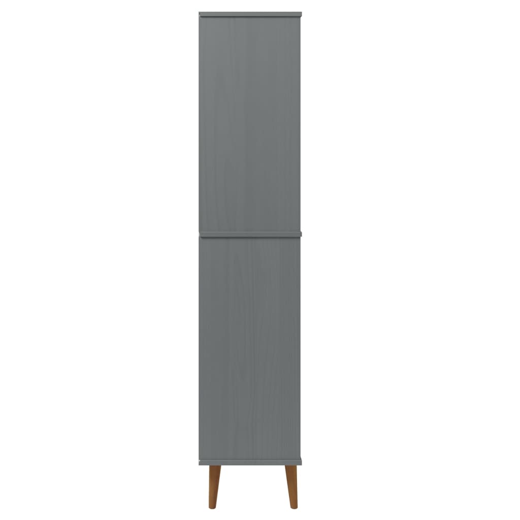 Bookcase MOLDE Grey 85x35x170,5 cm Solid Wood Pine