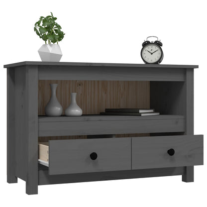 TV Cabinet Grey 79x35x52 cm Solid Wood Pine