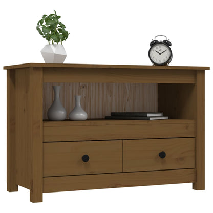 TV Cabinet Honey Brown 79x35x52 cm Solid Wood Pine