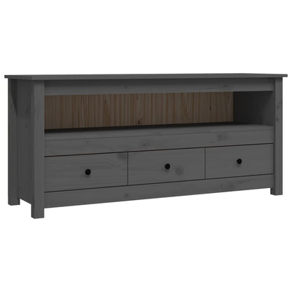 TV Cabinet Grey 114x35x52 cm Solid Wood Pine