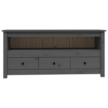 TV Cabinet Grey 114x35x52 cm Solid Wood Pine