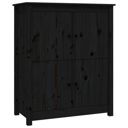 Sideboard Black 83x41.5x100 cm Solid Wood Pine