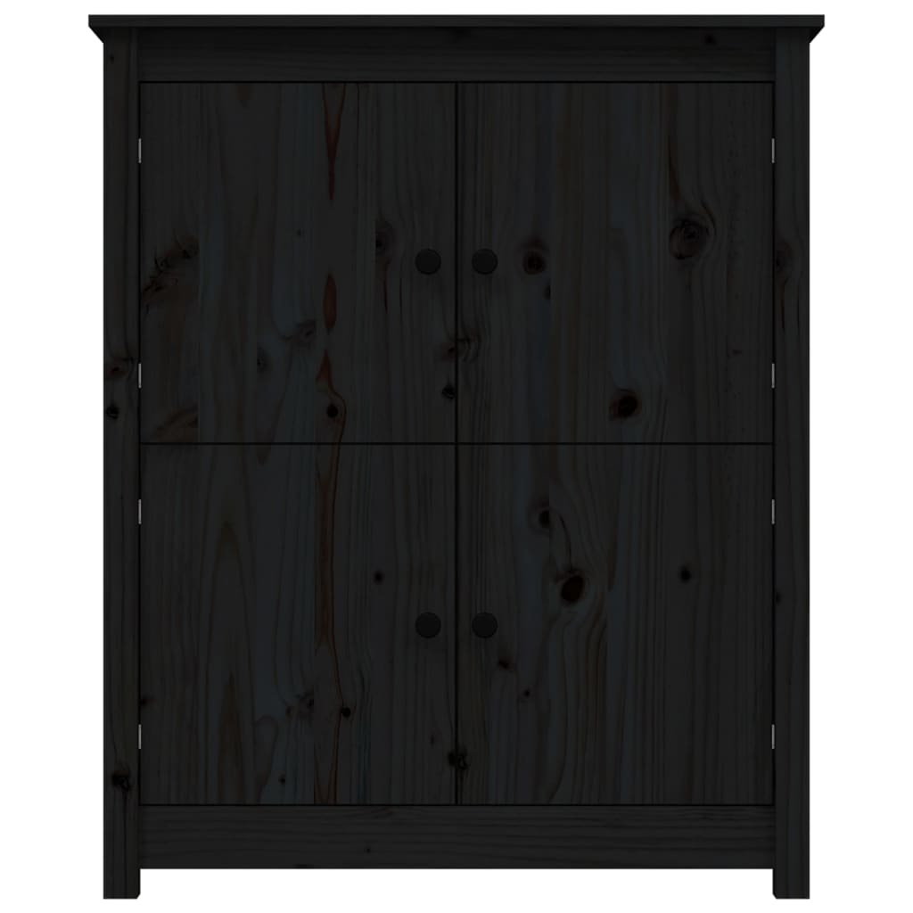 Sideboard Black 83x41.5x100 cm Solid Wood Pine