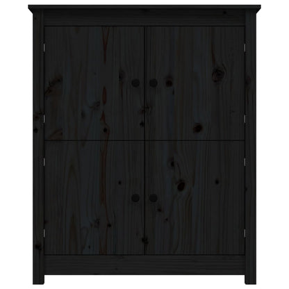 Sideboard Black 83x41.5x100 cm Solid Wood Pine