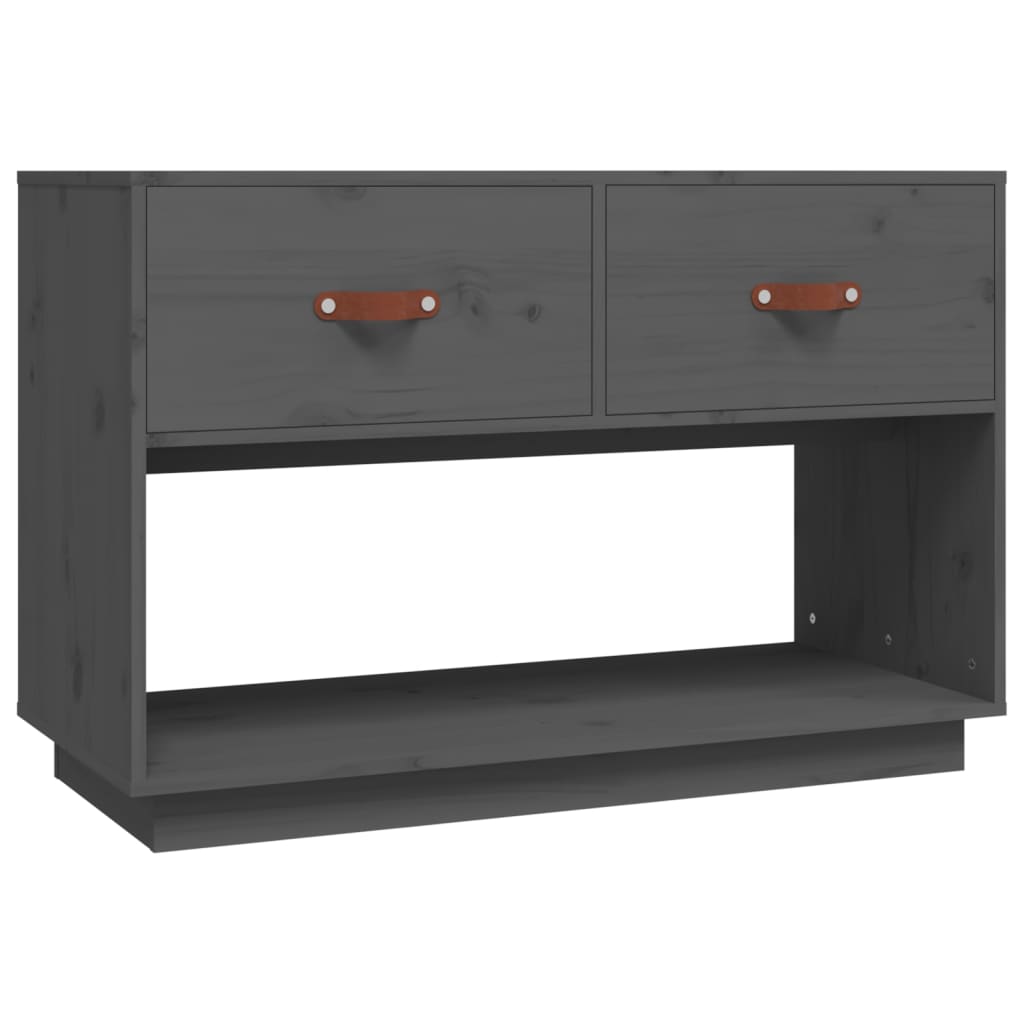 TV Cabinet Grey 90x40x60 cm Solid Wood Pine