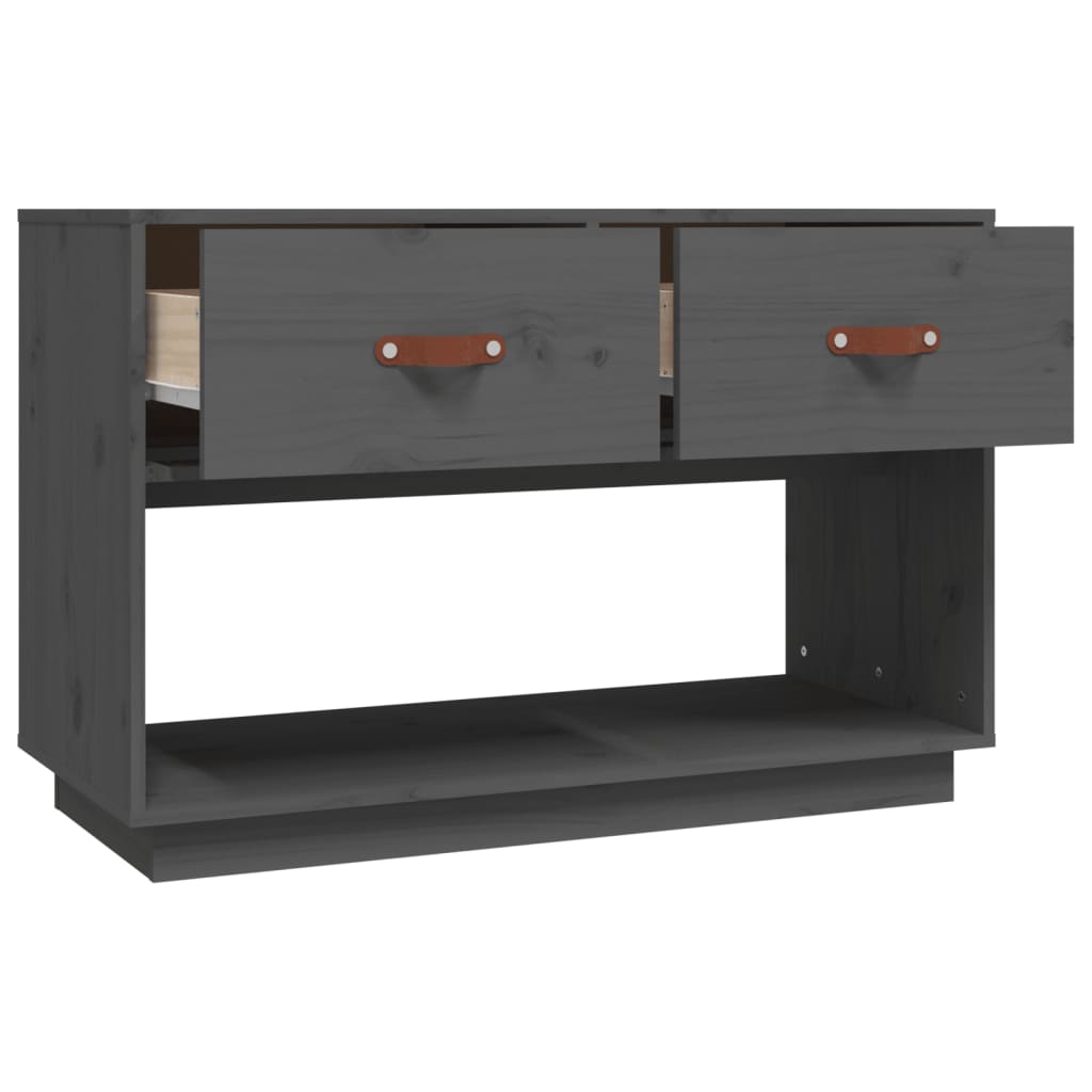 TV Cabinet Grey 90x40x60 cm Solid Wood Pine