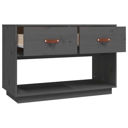 TV Cabinet Grey 90x40x60 cm Solid Wood Pine