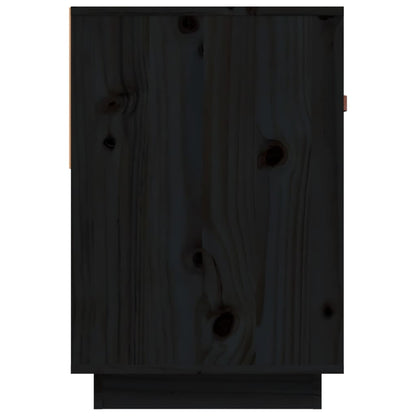 TV Cabinet Black 90x40x60 cm Solid Wood Pine