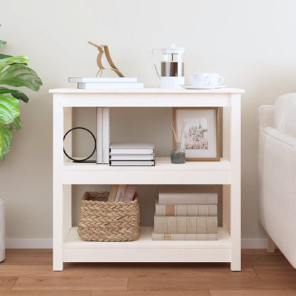 Console Table White 80x40x74 cm Solid Wood Pine