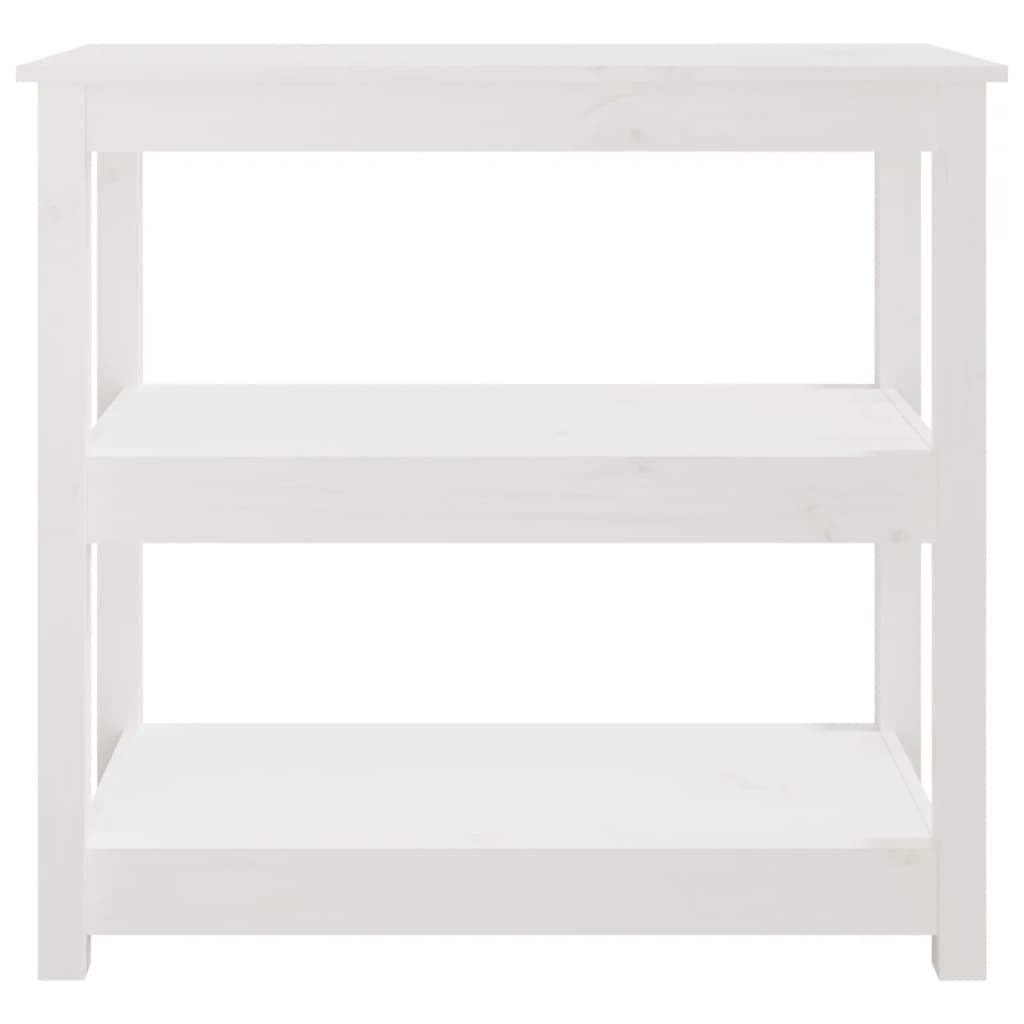 Console Table White 80x40x74 cm Solid Wood Pine