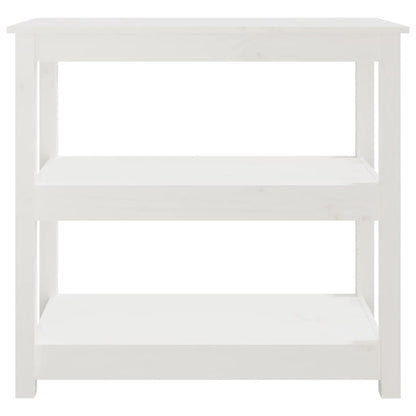 Console Table White 80x40x74 cm Solid Wood Pine