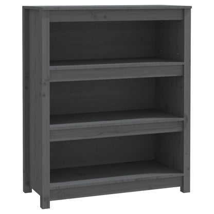 Book Cabinet Grey 80x35x97 cm Solid Wood Pine