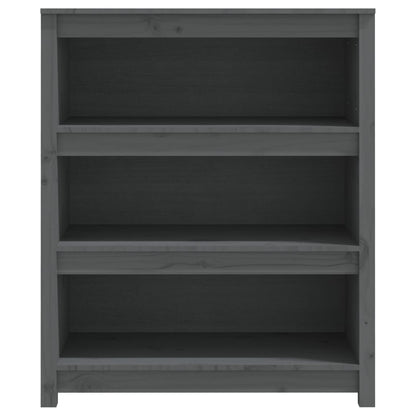 Book Cabinet Grey 80x35x97 cm Solid Wood Pine