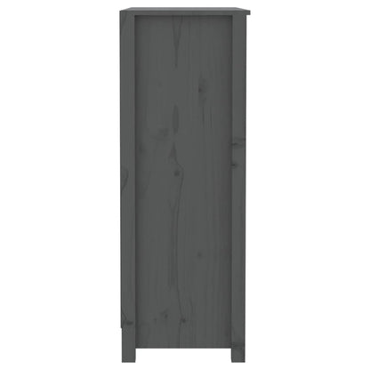 Book Cabinet Grey 80x35x97 cm Solid Wood Pine