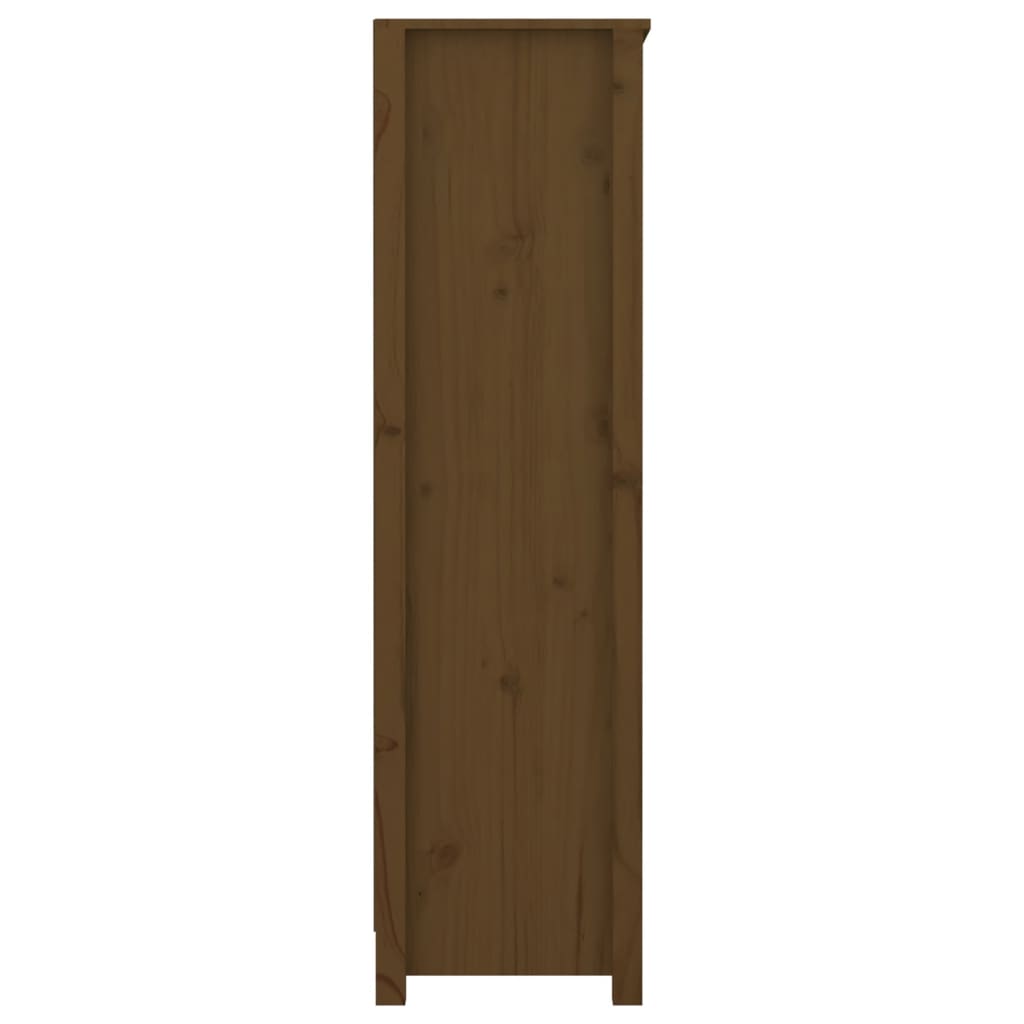 Book Cabinet Honey Brown 80x35x126 cm Solid Wood Pine