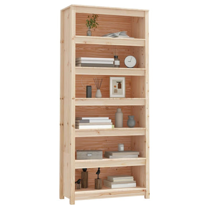 Book Cabinet 80x35x183 cm Solid Wood Pine