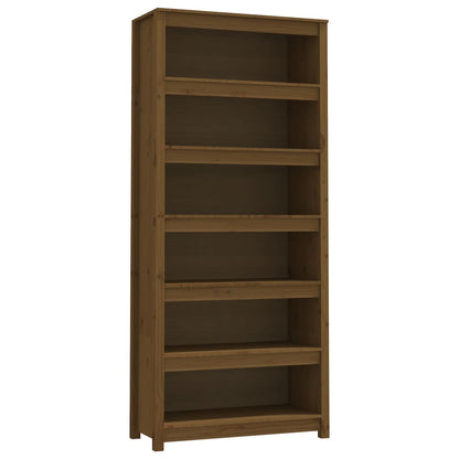 Book Cabinet Honey Brown 80x35x183 cm Solid Wood Pine