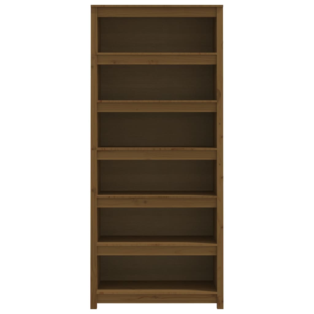 Book Cabinet Honey Brown 80x35x183 cm Solid Wood Pine