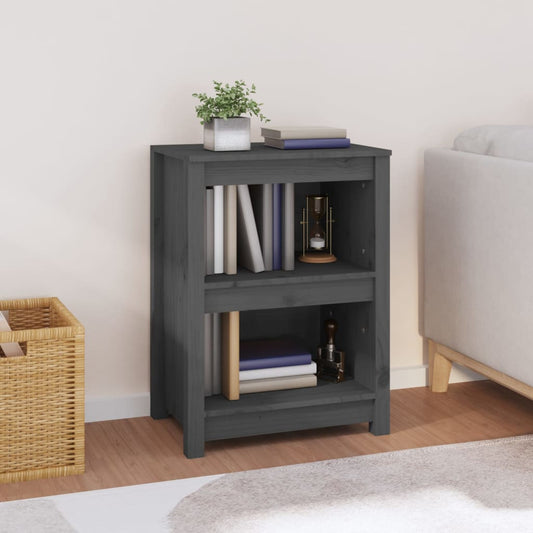 Book Cabinet Grey 50x35x68 cm Solid Wood Pine