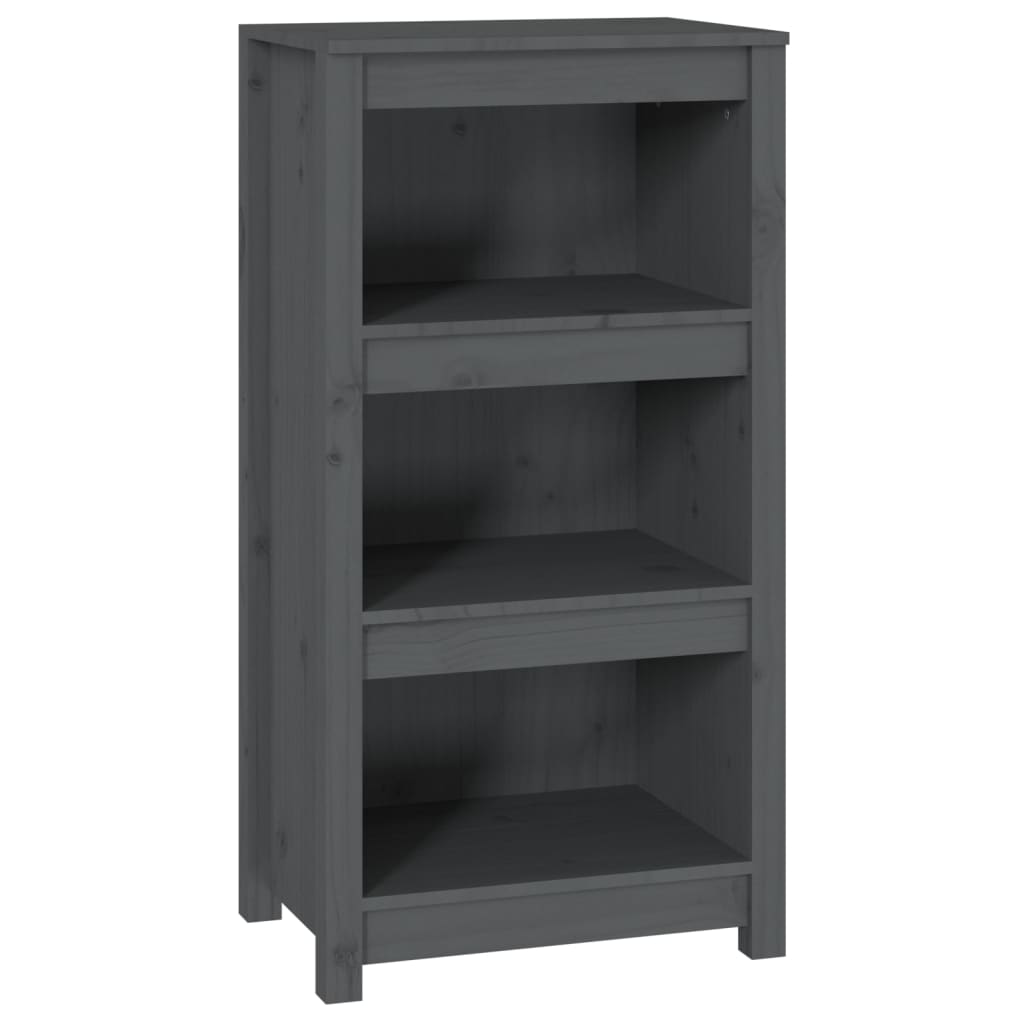 Book Cabinet Grey 50x35x97 cm Solid Wood Pine